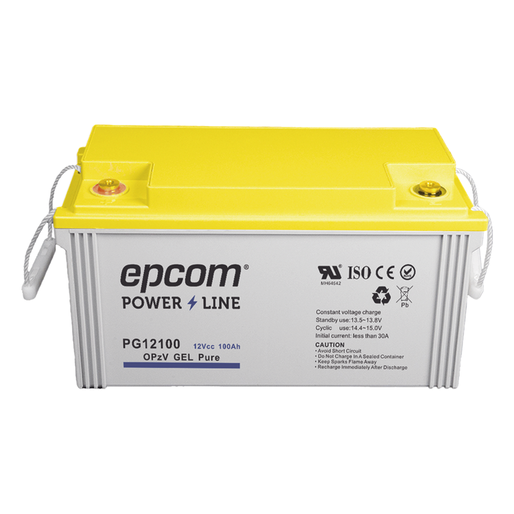 Batería GEL Puro OPzV Ciclo Profundo / 12 Vcc / 100 Ah / Aplicaciones Fotovoltaicas y de Respaldo