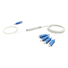 Splitter (Divisor Óptico) tipo PLC, de 1x4, conectores SC/UPC
