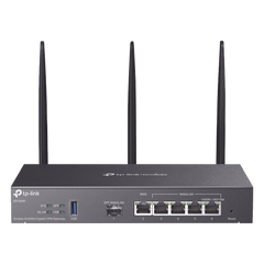Router Omada VPN / SDN Multi-WAN Gigabit / 1 Puerto WAN SFP Gigabit / 1 Puerto WAN RJ45 Gigabit / 2 Puertos LAN RJ45 Gigabit / 2 Puertos Configurables LAN/WAN / 150,000 Sesiones Concurrentes / Administración Centralizada Omada o Stand-Alone