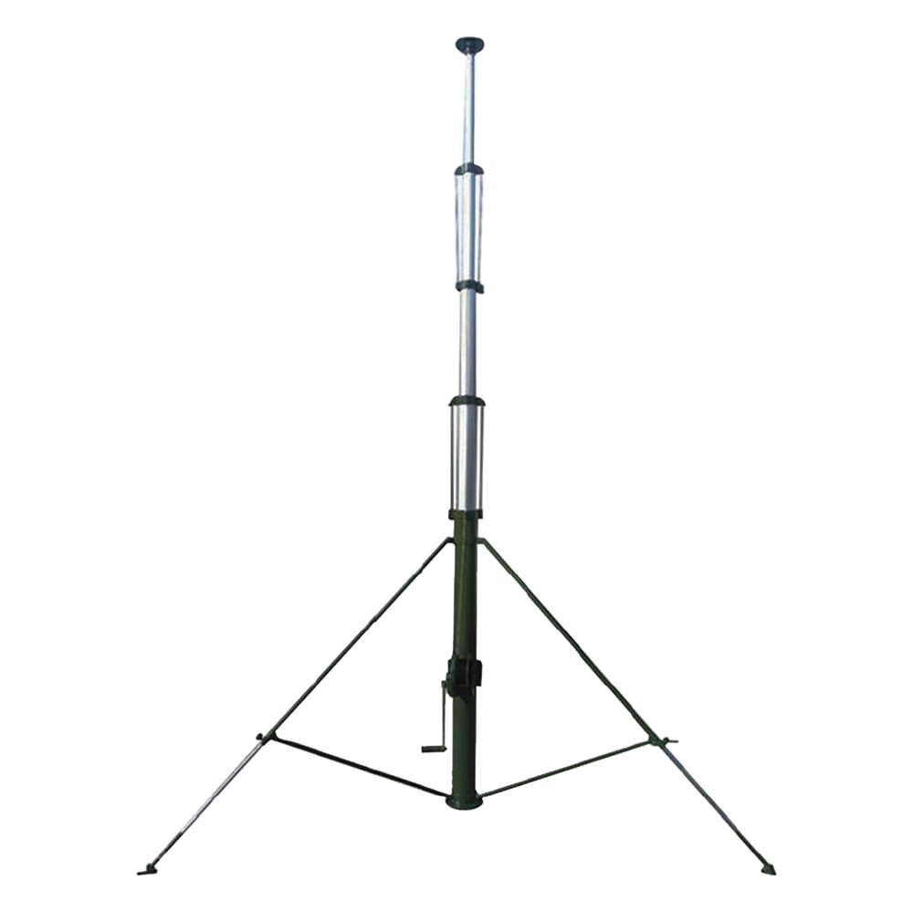 Mástil Telescópico Retraible Manual de 15 metros con Accesorios. Incluye Tripie.