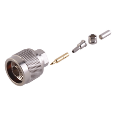 Conector N Macho de anillo plegable para cable RG-174/U, BELDEN 8216.