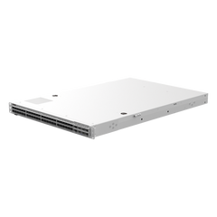 Switch Data Center 100GE / 48 Puertos DSFP 100GE + 8 QSFP-DD 400GE / 16.0 Tbps 5350 Mpps / RDMA RoCEv2 PFC ECN Lossless Ethernet / Capa 3 Spine-Leaf VXLAN EVPN / BGP OSPF MLAG / 1 RU Fuentes 1+1 Hot-Swap