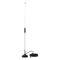 Antena Móvil para Rango de Frecuencia de Banda Civil (CB) 26.960 - 27.400 MHz.