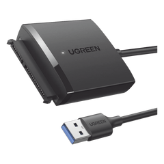 Adaptador USB 3.0 a SATA III | Compatible con Disco Duro HDD y SSD de 2.5" y 3.5" de hasta 12 TB | Velocidad USB 3.0 de hasta 5 Gbps | Alta Velocidad con UASP & TRIM | Cable de 50 cm.