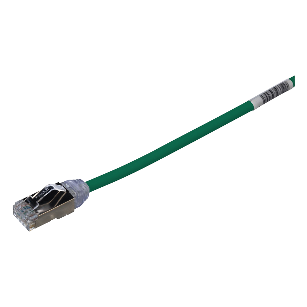 Patch Cord Cat6A, Diametro Reducido 28 AWG, Blindado S/FTP, CM/LS0H, 20 cm (7.87 Pulgadas), Color Verde
