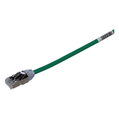 Patch Cord Cat6A, Diametro Reducido 28 AWG, Blindado S/FTP, CM/LS0H, 20 cm (7.87 Pulgadas), Color Verde
