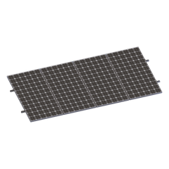 Kit De Minirieles Para Panel Solar Arreglo 1X4 Para Instalación Plano En Lámina