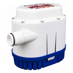 Bomba de Achique Rule-Mate / 7,570 l/h (2000 GPH) / Sensor Electrónico Integrado / Conexión 1" NPT / Auto Encendido/Apagado / Programación Inteligente / Protección de Batería