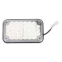 Luz de Advertencia de 6X4", Bicolor Rojo/Claro, Ideal para Ambulancias