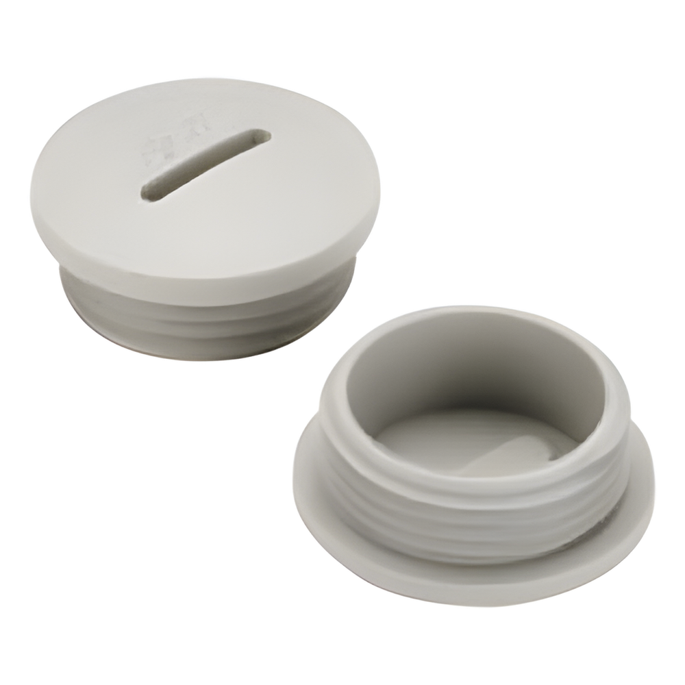 Tapón roscado de 1" para caja cuadrada a prueba de intemperie.