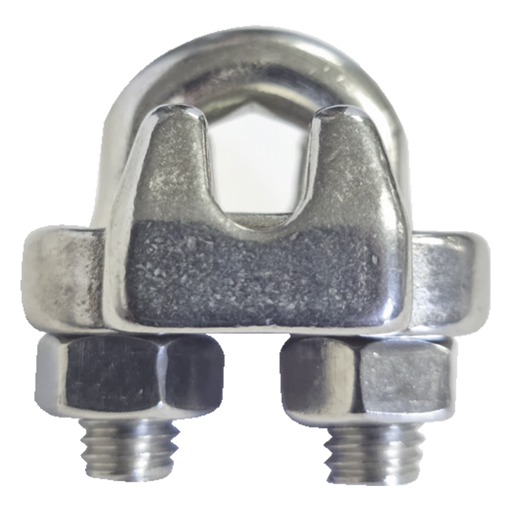 Nudo/ Perro/ Abrazadera Acero Forjado para Cable de 1/4", Acero Inoxidable.