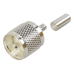 Conector UHF Macho (PL-259) de anillo plegable para cables RG-58/U, RG-142/U.