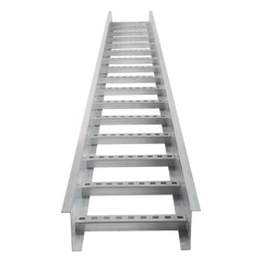 Escalera de Aluminio Portacables / Perfil Z / Peralte 3 1/4" /Paso 9" / Ancho 6" / 3.66 metros / Capacidad Máx. 137 Cables / Incluye Cople Union y Tornillería