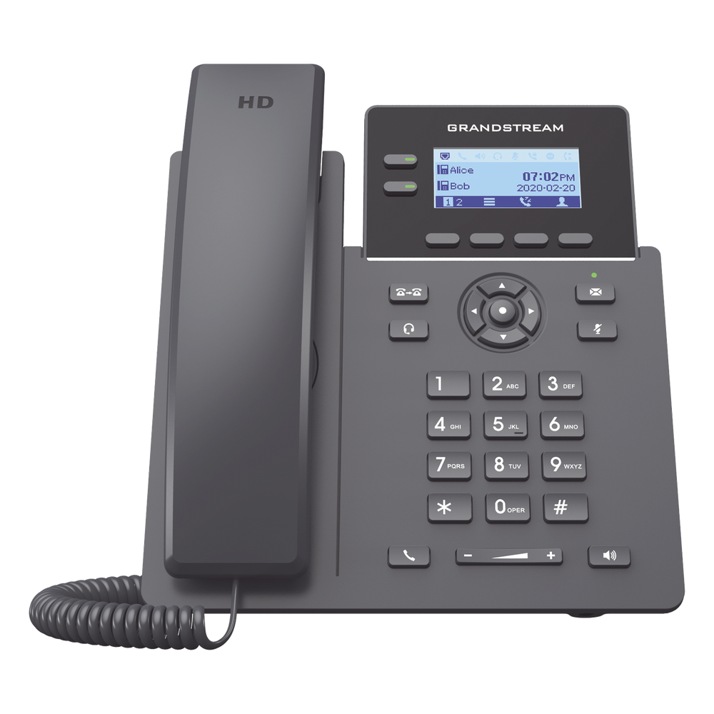 Teléfono IP Grado Operador, 2 líneas SIP con 4 cuentas, PoE, codec Opus, IPV4/IPV6 con gestión en la nube GDMS