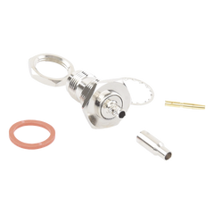 Conector TNC Hembra de montaje en Chasis tipo D Plano y anillo plegable para RG-174/U, 8216.