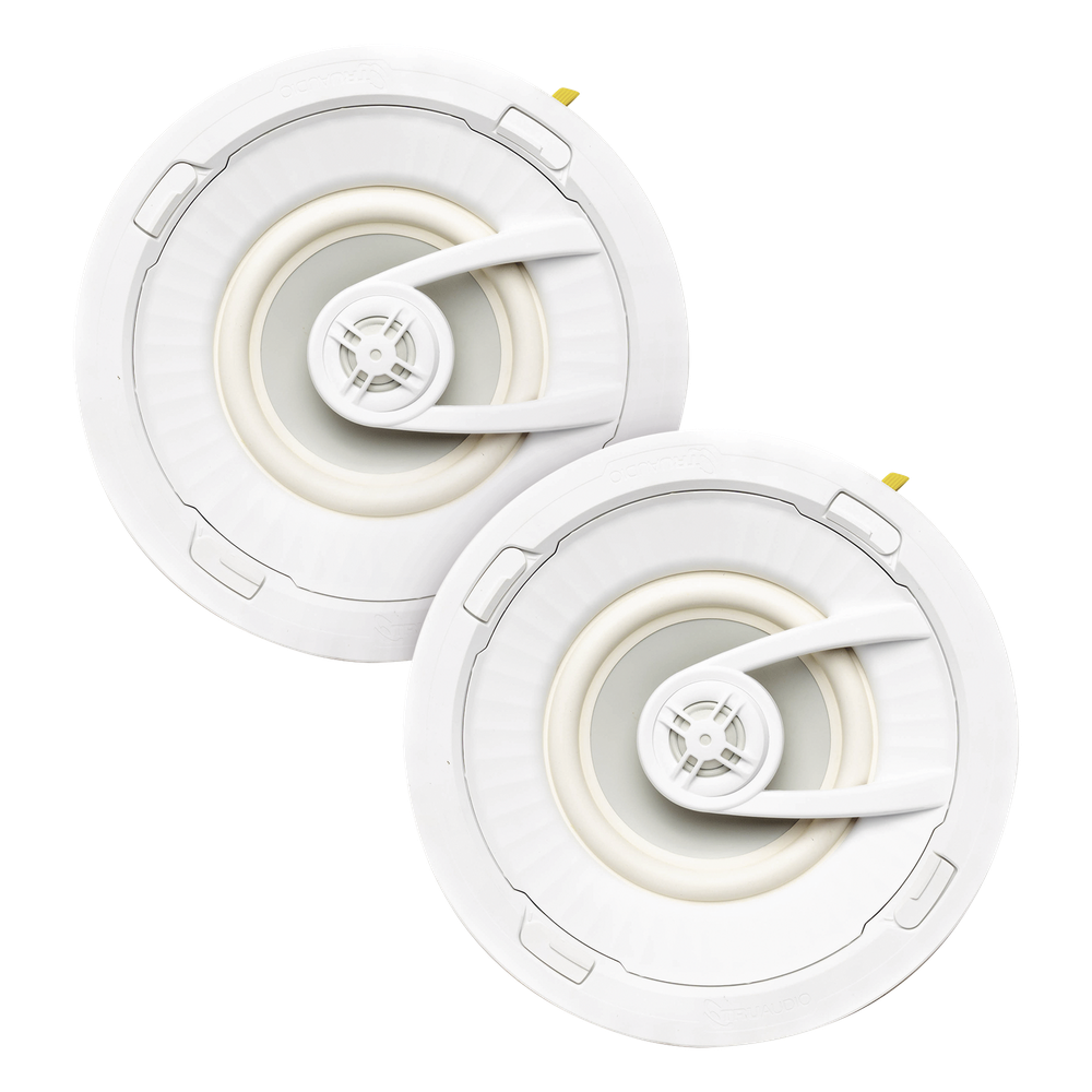 PAR de altavoces de 7 " | montaje de Techo | Diseño TruGrip | Instalacion Sin Herramientas | Woofer de Polipropileno Blanco con Quick Connect