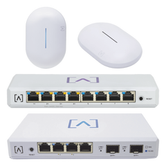 Starter KIT Alta Labs: Incluye 1 Router (Route10) / 1 Switch PoE (S8-POE) / 1 Puntos de Acceso WiFi 6 AP6 / 1 Punto de Acceso AP6-PRO / Bloqueo de Contenido / Administración en la Nube / App Gratuita / Compatible con la plataforma Purple