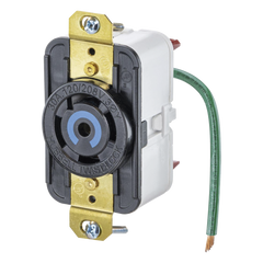 Receptáculo de Media Vuelta Industrial 30 A 120/208 V CA/ Nema L21-30R /Color Negro