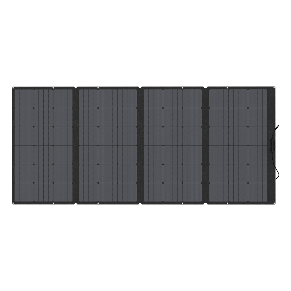 Módulo Solar Portátil y Flexible de 400W Recomendado para Estaciones Portátiles EcoFlow / Ajuste de Ángulo / Carga Eficiente / Conector XT60