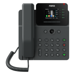 Teléfono IP Wi-Fi Empresarial,Bluetooth, 4 líneas SIP, pantalla a color 2.4", PoE, puertos Gigabit, conferencia local de 6 vías.