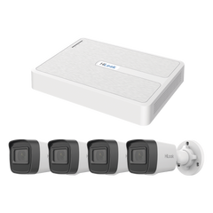 Kit IP 2 Megapixel / NVR de 8 Canales con 8 Puertos PoE  / 4 Cámaras IP Bala para Exterior