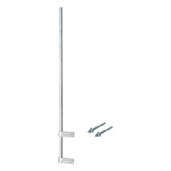 Mástil Liviano de Pared de 1.5 m (Diam. 1-1/4") con Cejas de Fijación  Soldadas, ¡No se gira! Incluye Taquetes para instalación.