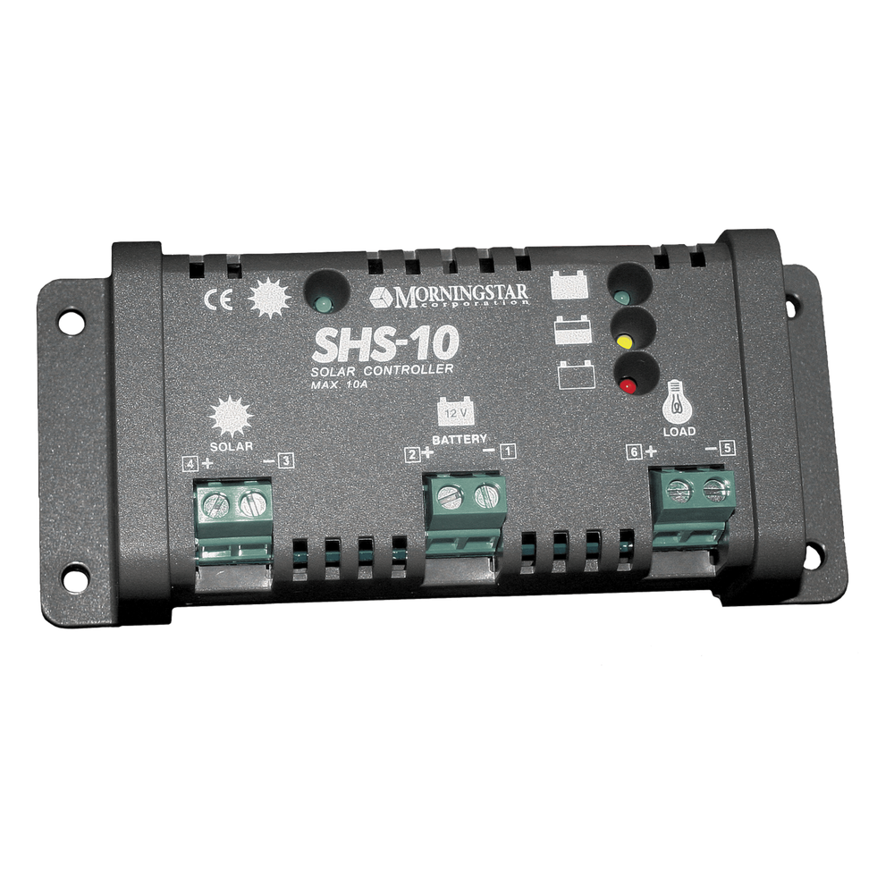 Controlador de Carga Solar PWM 10 A / 12 VCC / Desconexión Automática / IP22 / Protección Integral / Bajo Consumo 8 mA