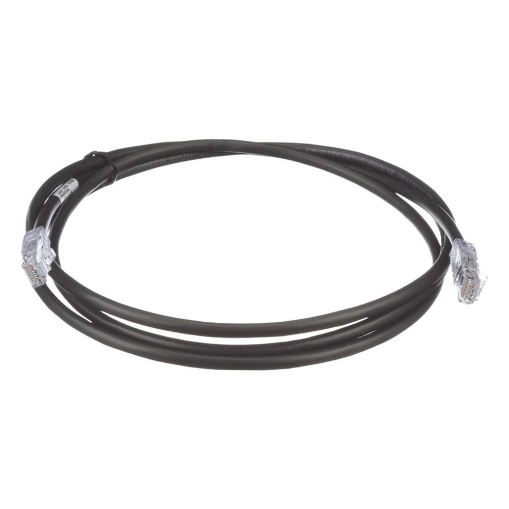 Cable de Parcheo UTP, Cat6A, 24 AWG, CM, Color Negro, 1.52 Metros (5 Pies)