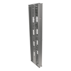 Organizador RouteIT Vertical Doble de 45UR,  Fabricado en Acero Laminado en Frío 16AWG, 6in (152mm) de Ancho