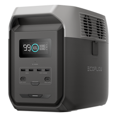 Estación de Energía Portátil Delta 3 1536Wh Litio LFP / 6 AC 1800 W (Max. 3600W) / 2 USB-C 100W / Capacidad para Aumentar Respaldo / Cargador de Coche 10A a 12.6V / Conectividad WiFi y Bluetooth (App) / Carga Solar 500W Max.