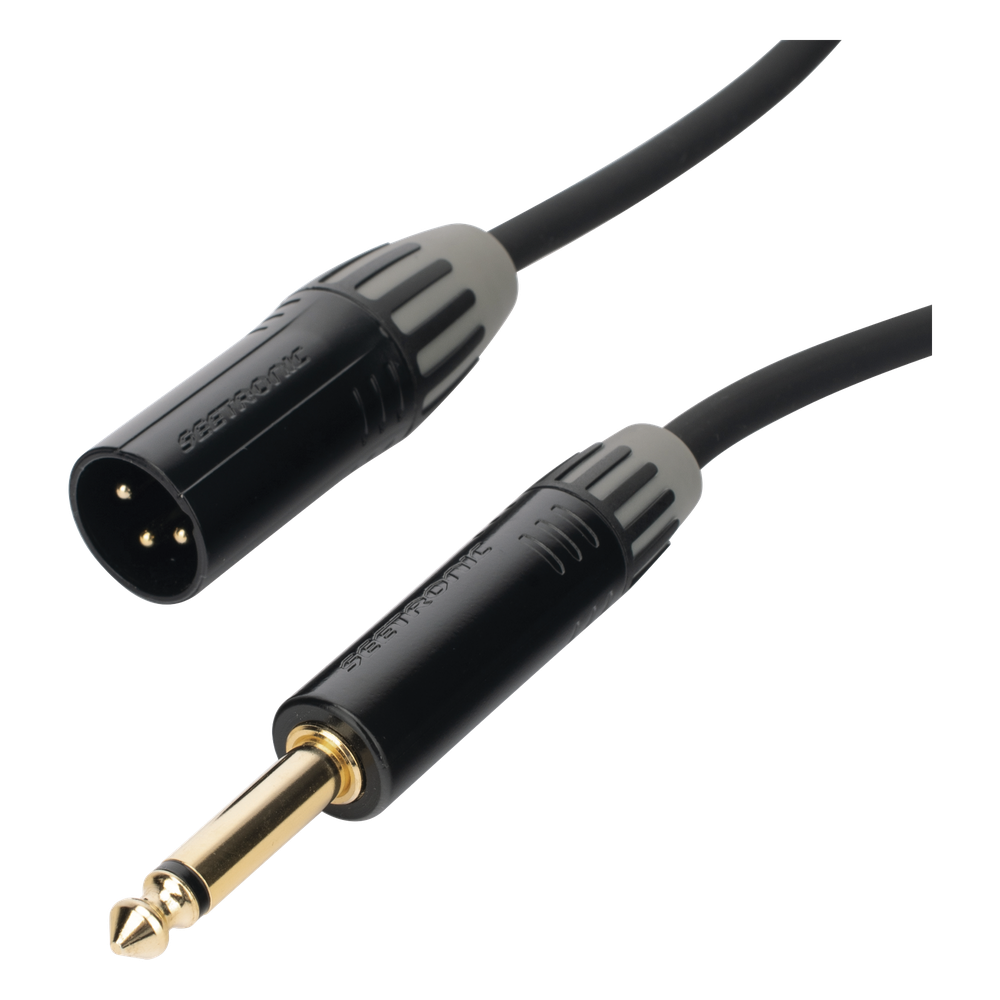 Cable de Audio | XLR 3 Polos Macho a Plug 1/4 in mono | Conector Seetronic Serie M SCMF3 - MP2X | Longitud 5m