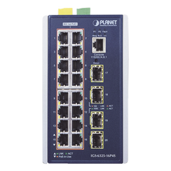 Switch Industrial Capa 3, 16 Puertos 10/100/1000T 802.3 AT POE +, 4 Puertos 1G / 2.5G SFP