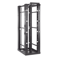 Rack Abierto Sísmico de 4 Postes Estándar de 19 in / 45U / 2.19 m (7.2 ft) de Altura / Capacidad 2,500 lb (1,134 kg) / Acero 3.4 mm / Certificación NEBS Zona 4 y OSHPD / Negro RAL 9005