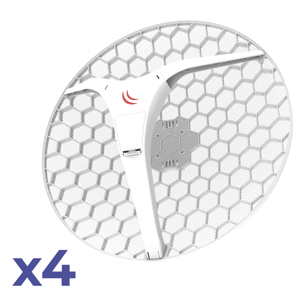 (LHG XL 5 ac 4 Pack) CPE y PtP en 5GHz  802.11 a/n/ac con Antena de Rejilla de 27dBi. "Ahora con Más Velocidad y Mayor Distancia"