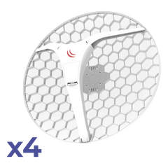 (LHG XL 5 ac 4 Pack) CPE y PtP en 5GHz  802.11 a/n/ac con Antena de Rejilla de 27dBi. "Ahora con Más Velocidad y Mayor Distancia"