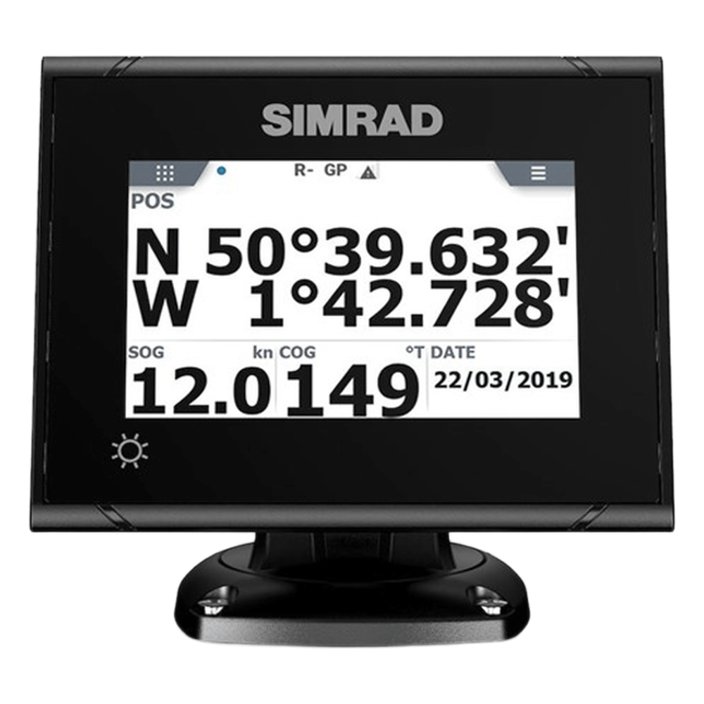 Sistema GPS Simrad P2005 con Antena GS70 / Pantalla Táctil a Color 5 Pulgadas / GPS + GLONASS / Navegador y Brújula GPS / Compatible con Radar, ECDIS y Autopiloto / Conexión Directa con Antena / Escalable con MX Junction Box