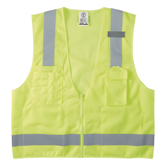 Chaleco de seguridad reflectante de alta visibilidad, mediano/grande. Con múltiples bolsillos de diferente capacidad