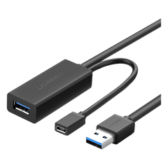 Cable de Extensión Activo USB 3.0 con puerto de alimentación Micro USB / 5 Metros / USB 3.0 a 5Gbps / No requiere controlador / Ideal para impresoras, consolas , Webcam, etc.