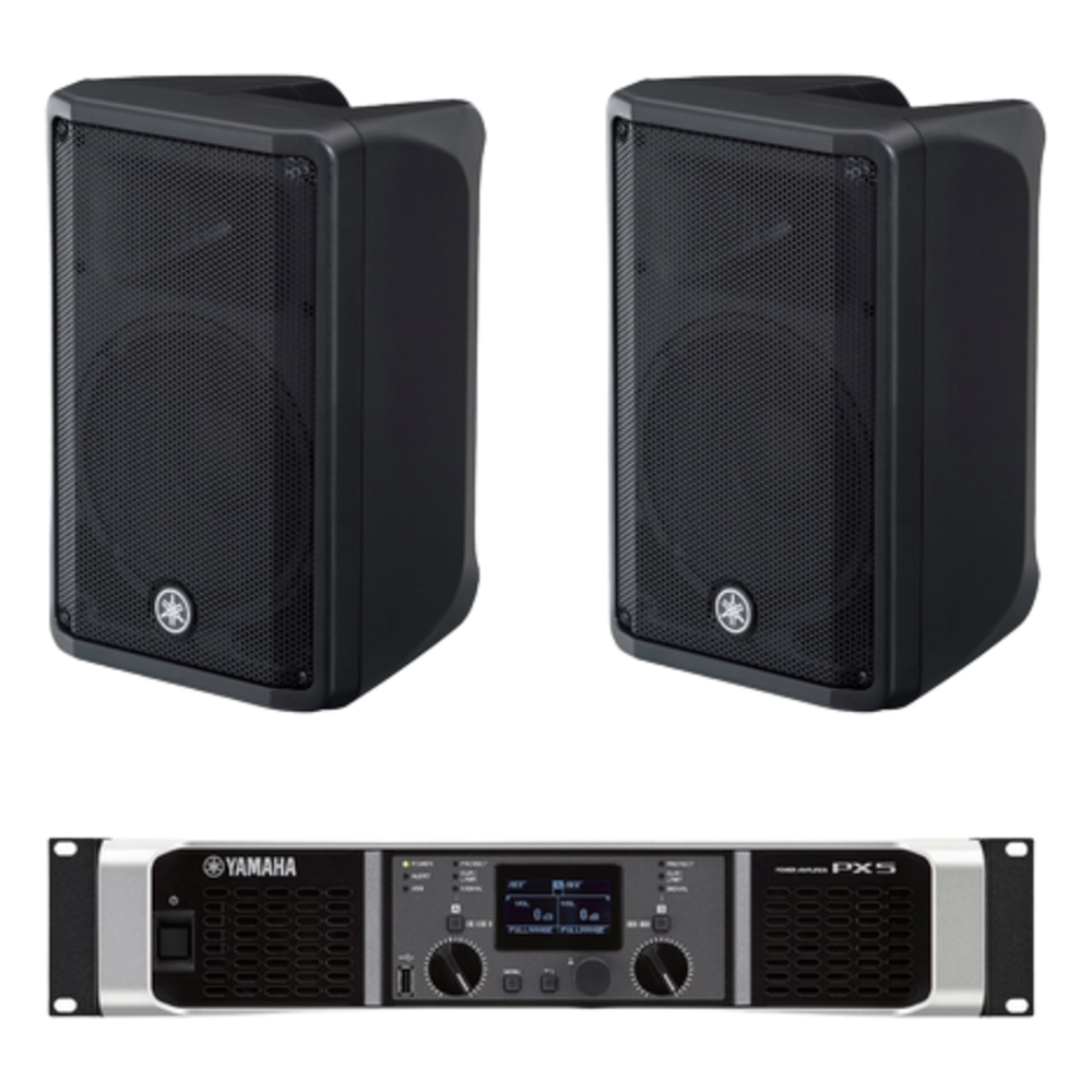Kit Refuerzo Sonoro | Incluye 2 Bocinas CBR10 y 1 Amplificador PX5 | Ideal para Audio en primer Plano