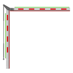 Brazo Articulado 4 mts (2+2) con Iluminación para Barreras Hikvision Serie DS-TMG320
