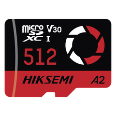 Memoria microSD / 512 GB / 180 MB/s Lectura / 150 MB/s Escritura / V30 U3 A2 / Para Drones y Cámaras de Acción / HIKSEMI CAPTURE E3