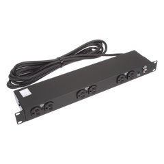 PDU Básico de Montaje en Rack, Con 6 Salidas Frontales NEMA 5-15R,  Enchufe de Entrada NEMA 5-15P, de 19in, 1UR, 15 Amp, 120 Vca
