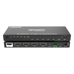 Multivisor HDMI 4x1 | 4K@30Hz | Vista Cuádruple | Cambio Automático/Manual | Control IR