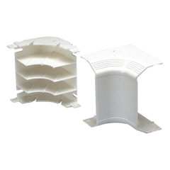 Esquinero interior, para uso con canaleta T70, Material PVC Rígido, Color Blanco Mate