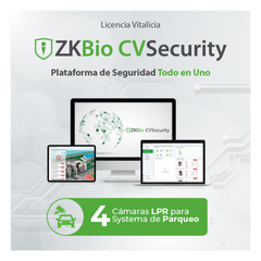 Licencia ZKBio CVSecurity Estacionamiento / 4 Carriles / Reconocimiento de Placas LPRS1000