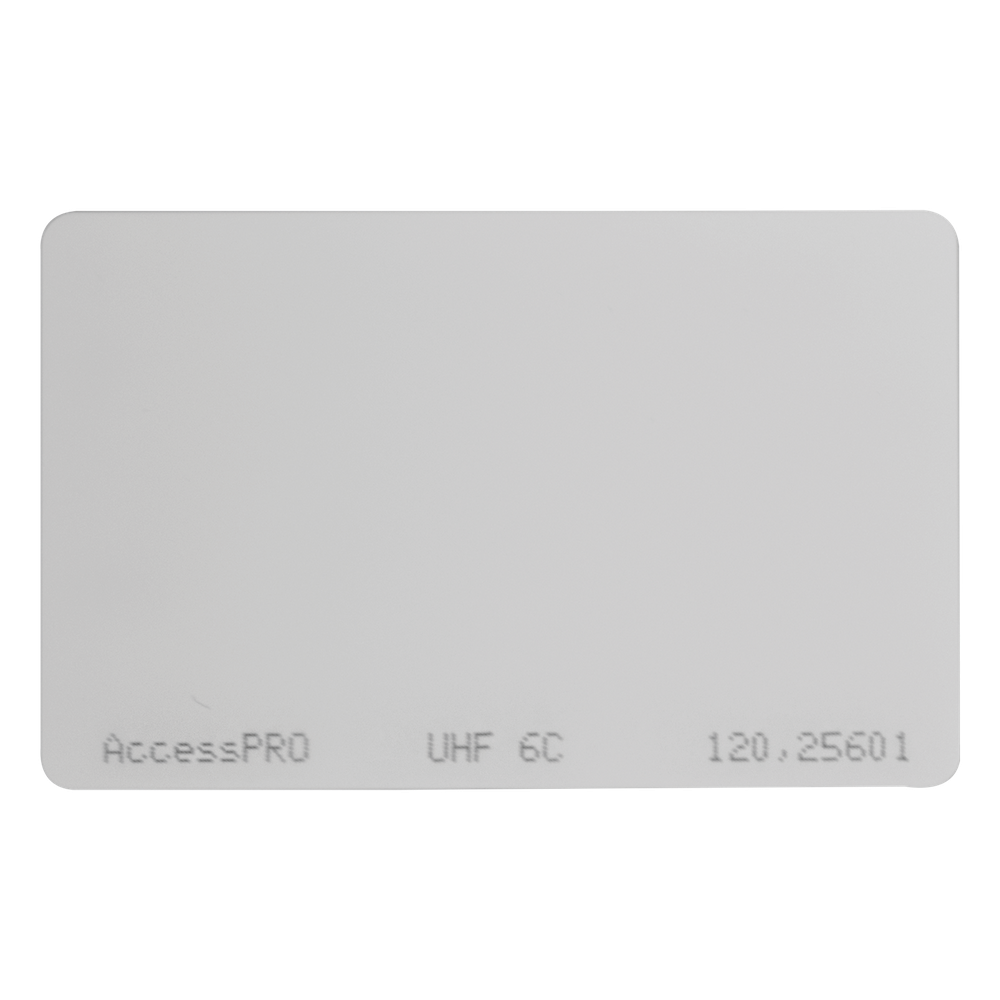 Tag UHF tipo Tarjeta para lectoras de largo alcance 900 MHZ / EPC GEN 2 / ISO 18000 6C / No imprimible / NO incluye porta tarjeta
