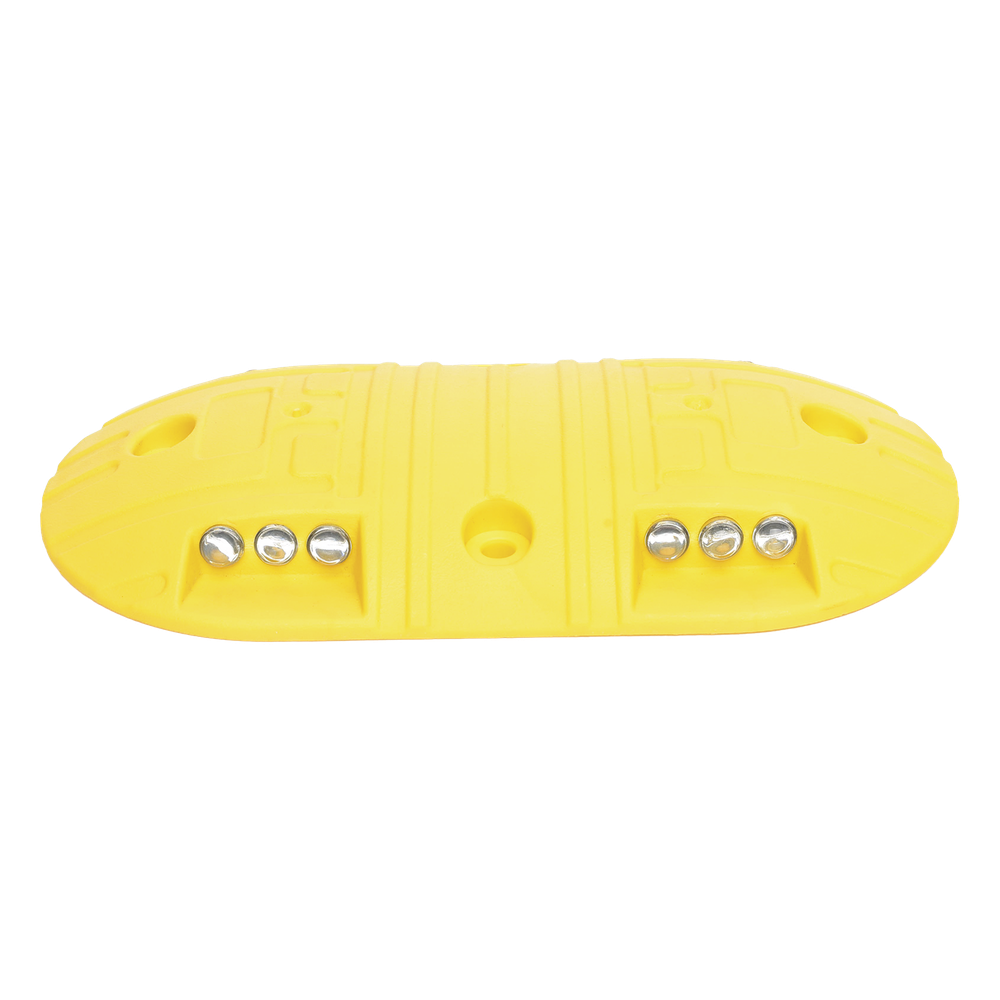 Boya D / Plastico Duradero / Amarilla / 4 Orificios / LEDS REFLEJANTES / 20 Toneladas.