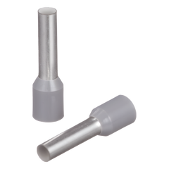 Ferrule Aislado para cabldes 12 AWG, Pin de 12mm de Longitud, Mango Color Gris, Paquete 100Pz