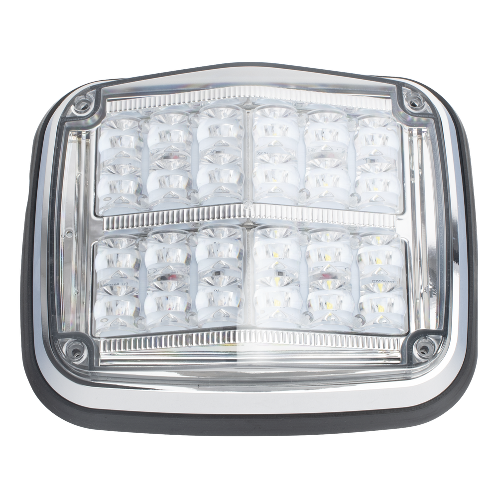 Luz de advertencia de 8 X 6", Color Rojo / Claro, SAE,  IP67, Ideal para Ambulancias