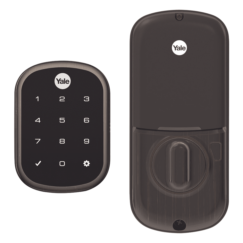 Cerradura ASSURE YRD256/ Color Bronce/ Teclado /Apertura por Smartphone Opcional/Para puertas Izq o Derecha de 35 a 57 mm de espesor